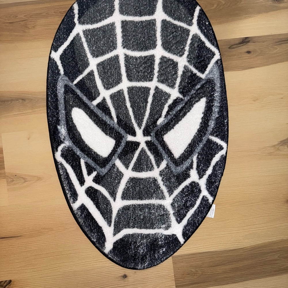 Black and White Spider Man Rug